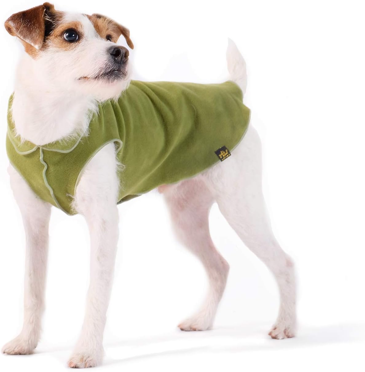 Gold Paw Stretch Fleece Dog Coat – Soft, Warm Dog Clothes, Stretchy Pet Sweater – Machine Washable, Eco Friendly – All Season – Sizes 2-30, Black, Size 2