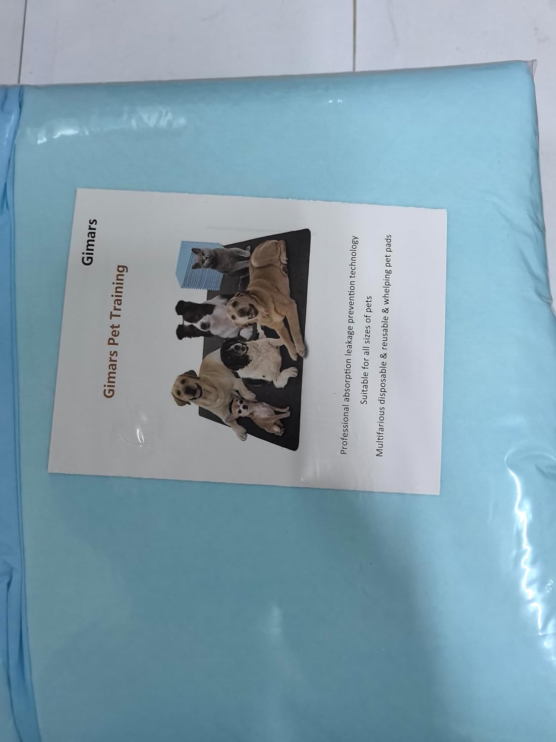 Gimars XL 6-Layer Ultra Absorbent 1200ml 48-Hour Leak-Proof Dog Pee Pads, Quick Dry Extra Large Puppy Pads for Puppy Training, Senior & Incontinent Dogs, Cats, Overnight Use, 30"x36", 50 Count