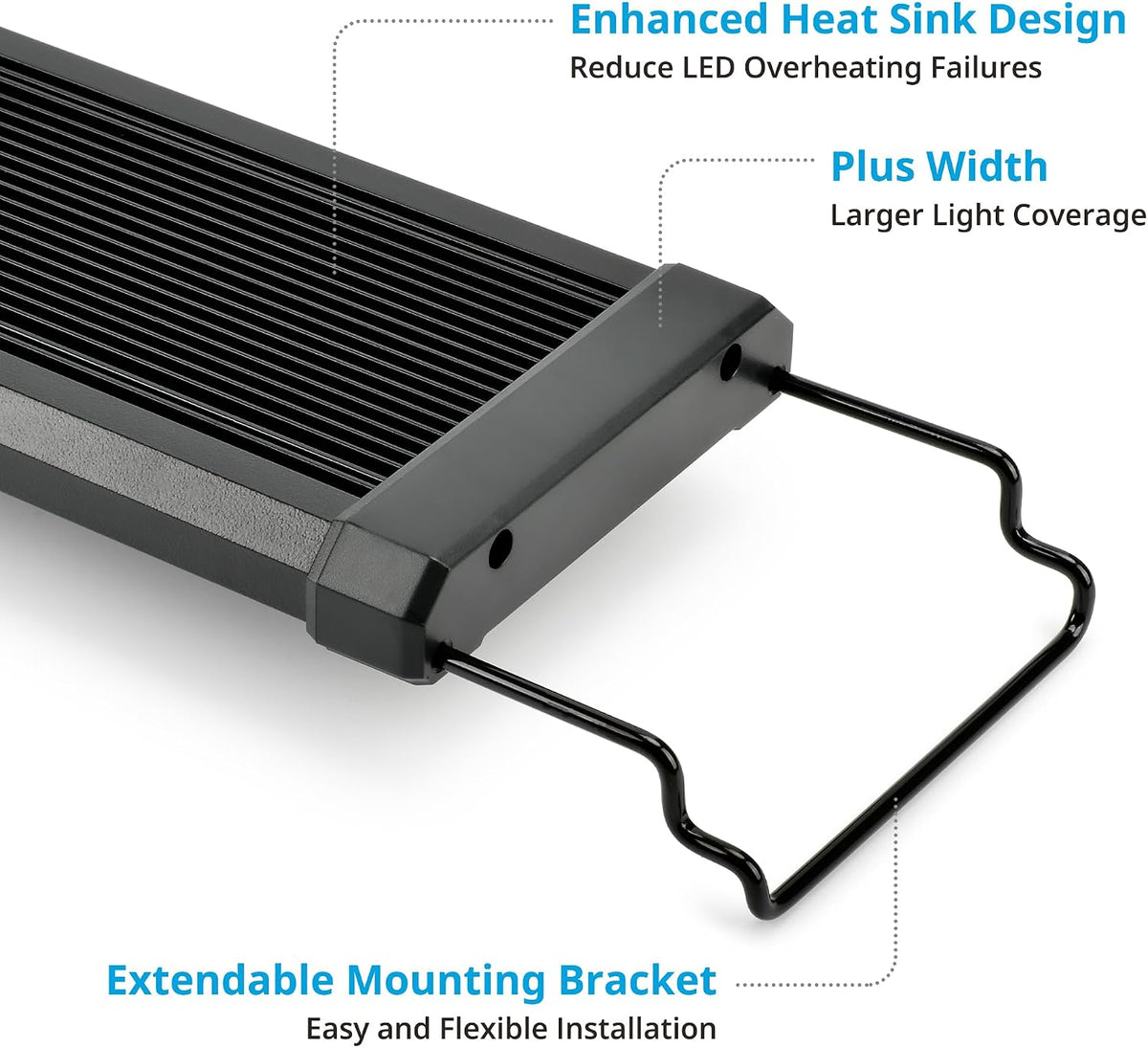 NICREW ClassicLED Plus LED Aquarium Light with Timer, 32 Watts, for 48 to 54 Inch Fish Tank Light, Daylight and Moonlight Cycle