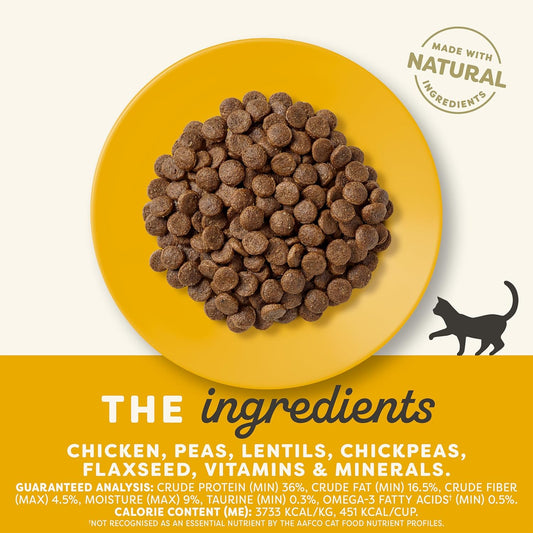 Complete Dry Cat Food, Grain-Free, Limited Ingredient with Added Vitamins & Minerals, Protein, Supports Digestion, Chicken (11 Pound Bag)