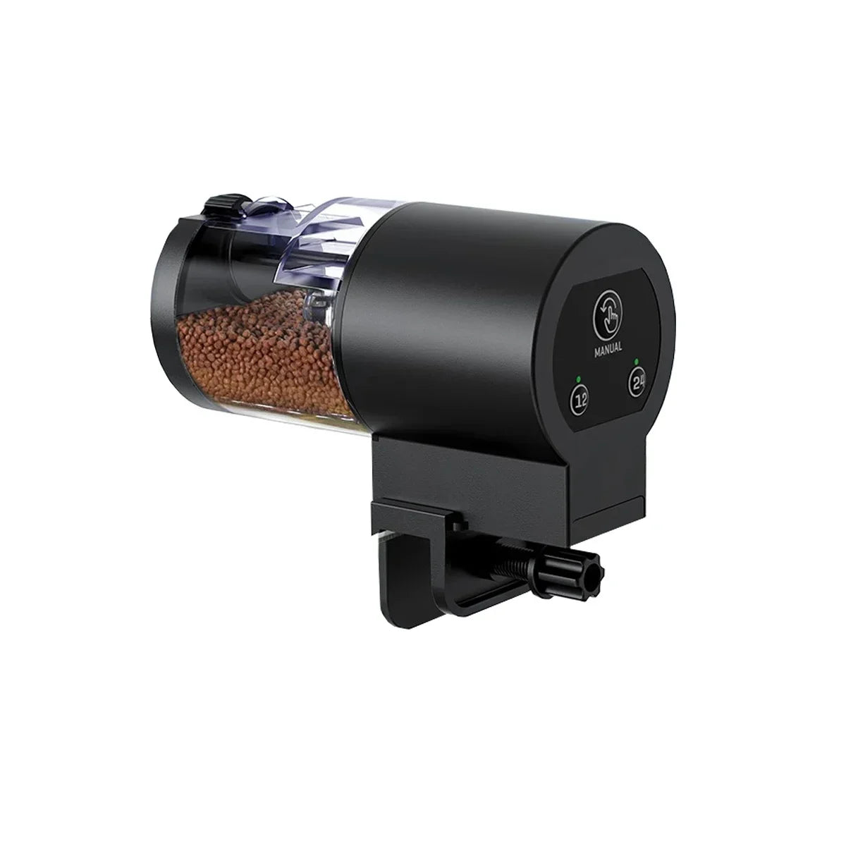 Automatic Fish Feeder 100ML Capacity Battery Operated Programmable Timer for Aquarium Fish Tank Easy to Set Up Vacation Use