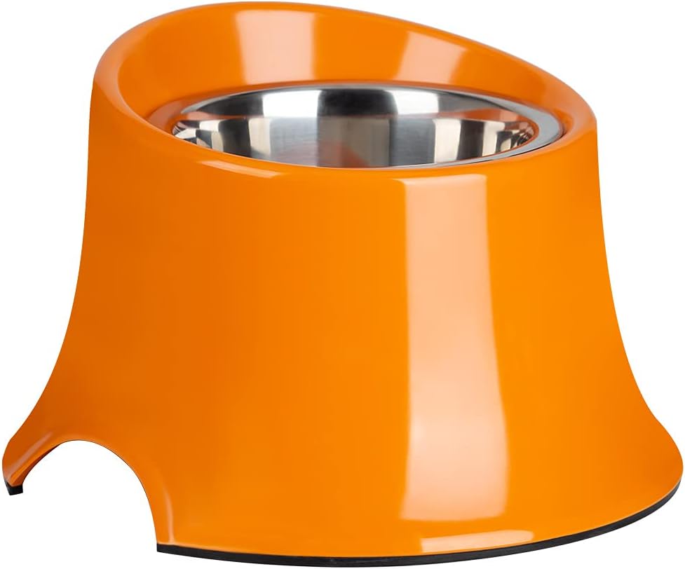 Super Design Elevated Dog Bowl Raised Dog Feeder for Food and Water, Non Spill Edges & Non Skid Sturdy Melamine Stand, Reduce Neck Stress, Less Regurgitating and Vomiting