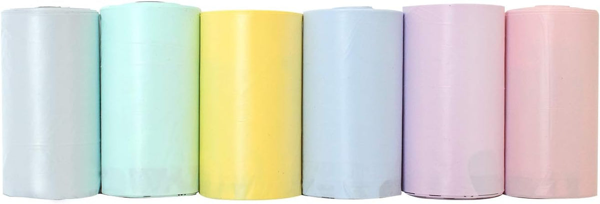 Downtown Pet Supply Dog Pet Waste Poop Bags with 2 Leash Clips and Dispensers (1000 Bags, Pastel Rainbow)