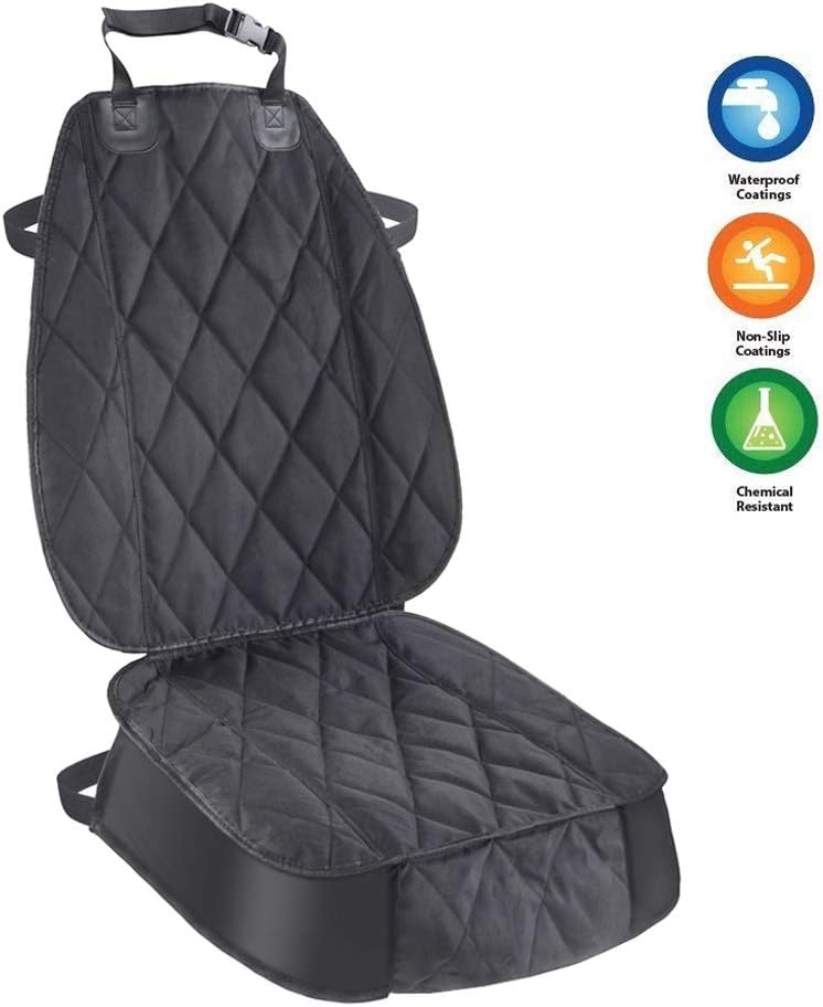 AsFrost Dog Seat Cover Cars Trucks SUVs, Thick 600D Waterproof Pet Car Seat Cover Dog, Heavy Duty & Wear-Resistant Durable Nonslip Backing with Side Flaps, Scratchproof Dog Front Seat Cover