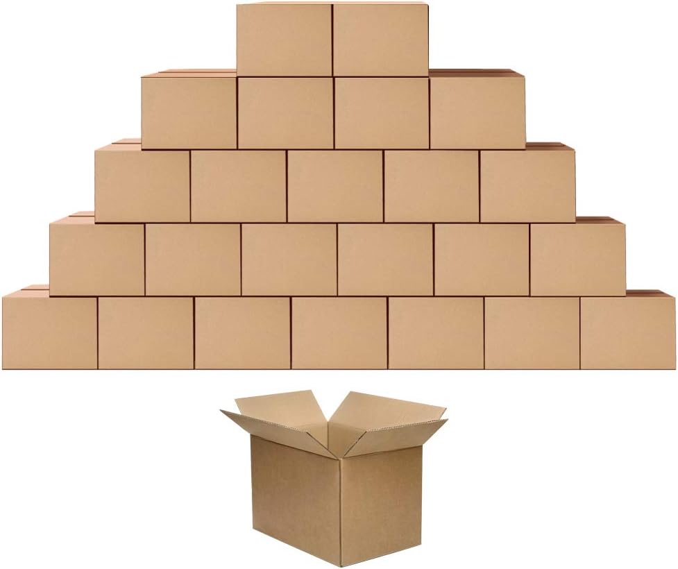 Shipping Cardboard Boxes Mailers 10x7x5 inches Small Packing Corrugated Packaging Moving Kraft Mailing Boxes Pack of 25