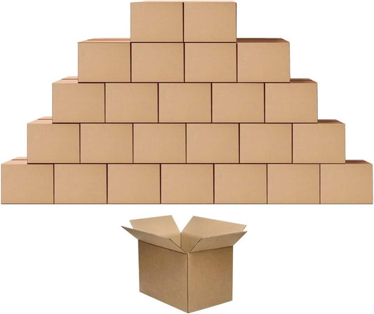 Shipping Cardboard Boxes Mailers 10x7x5 inches Small Packing Corrugated Packaging Moving Kraft Mailing Boxes Pack of 25