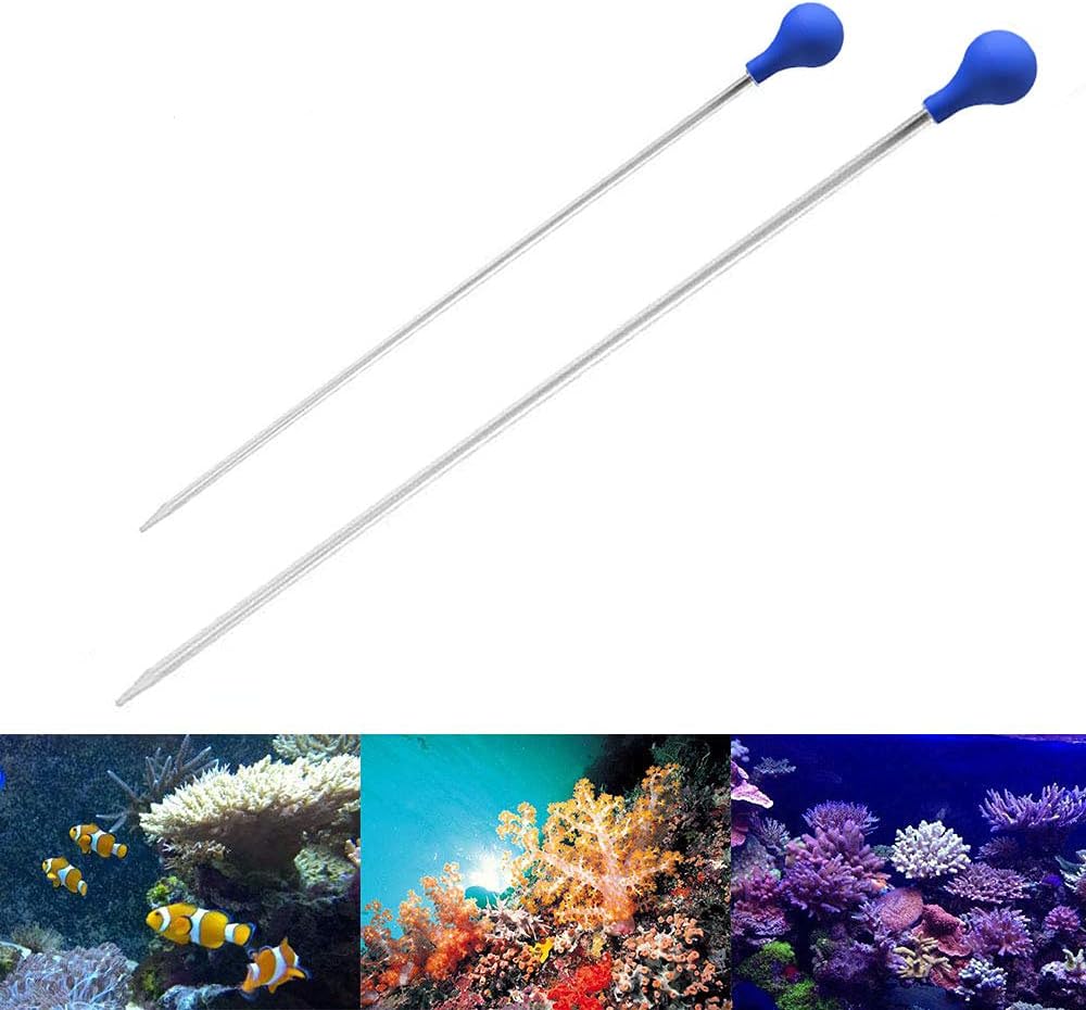PeSandy Coral Feeder SPS HPS Feeder, Long Acrylic Aquarium Choice Coral Feeder Syringe Tube for Reef/Anemones/Eels/Lionfish and Other Organisms, Liquid Fertilizer Feeder Accurate Dispensing Spot