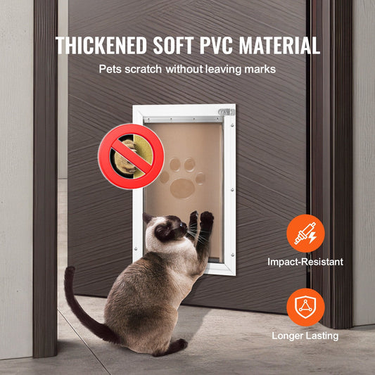 Pet Door Replacement Flap, Compatible With Flap Pet Doors, Measures 10.25" X 16.25" Longer Lasting, Weather-proof, Thickened PVC Dog Door Replacement Flap With Long Magnetic Strip (Large)