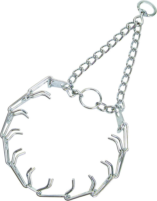 Herm Sprenger Chrome Plated Prong Dog Training Collar Ultra-Plus Pet Pinch Collar with Swivel No-Pull Collar for Dogs Made in Germany