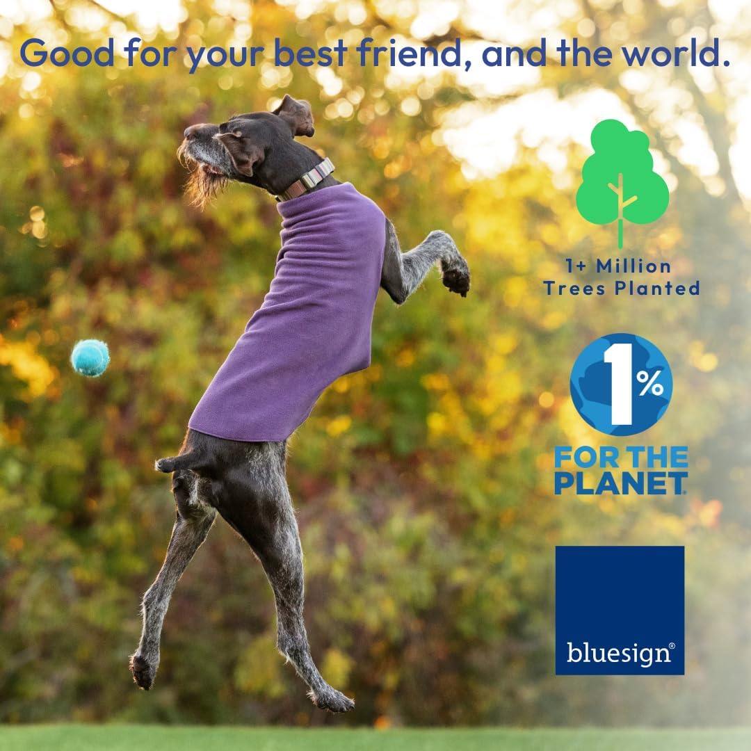 Goldpaw Stretch Fleece Dog Sweater - with Spandex for 4-Way Stretch - Soft, Comfortable Dog Coat - Machine Washable - Made in the USA - Mulberry Plaid - Size 12