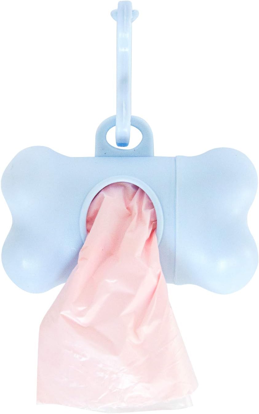 Downtown Pet Supply Dog Pet Waste Poop Bags with 2 Leash Clips and Dispensers (1000 Bags, Pastel Rainbow)