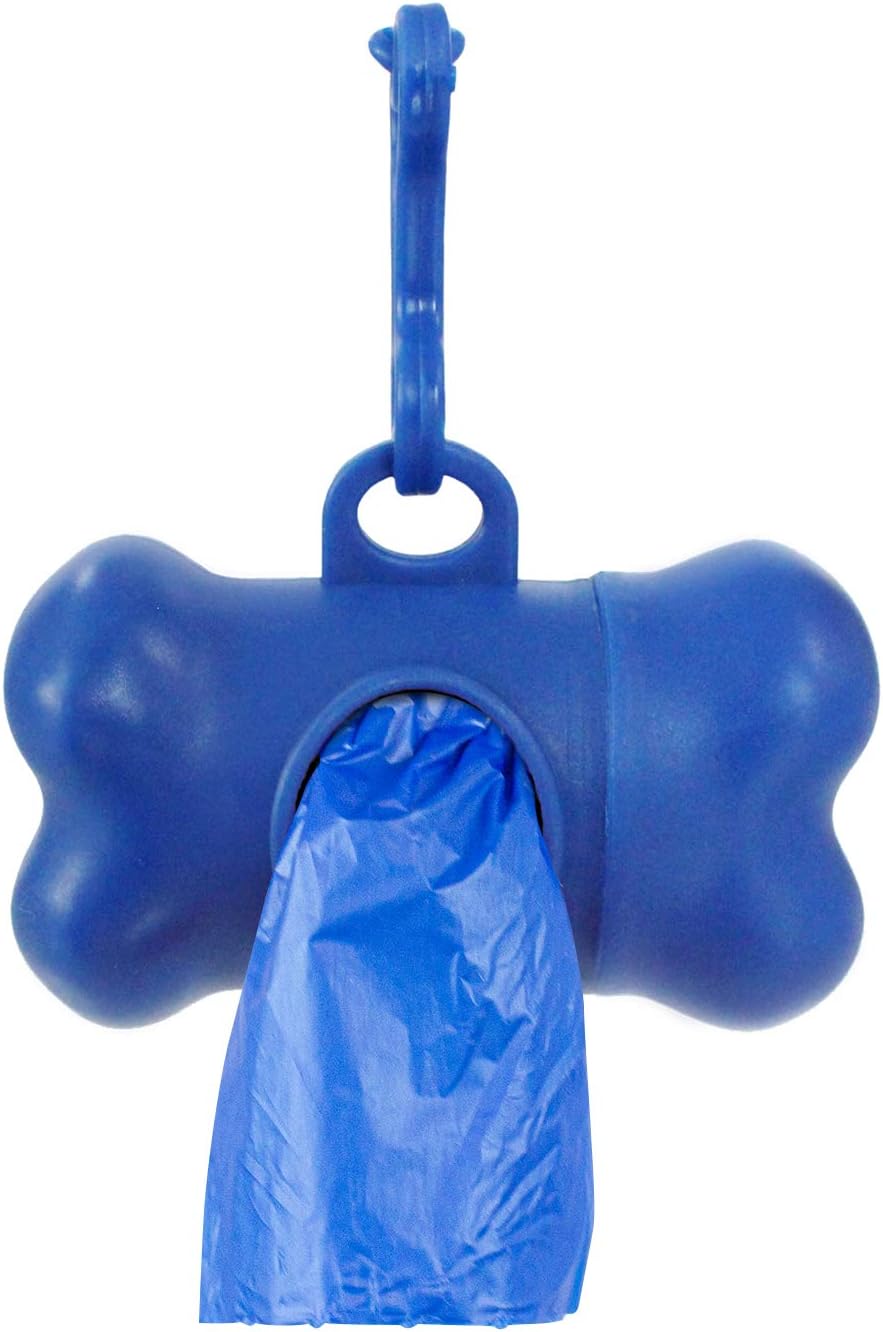 Downtown Pet Supply Dog Pet Waste Poop Bags with 2 Leash Clips and Dispensers (1000 Bags, Blue)