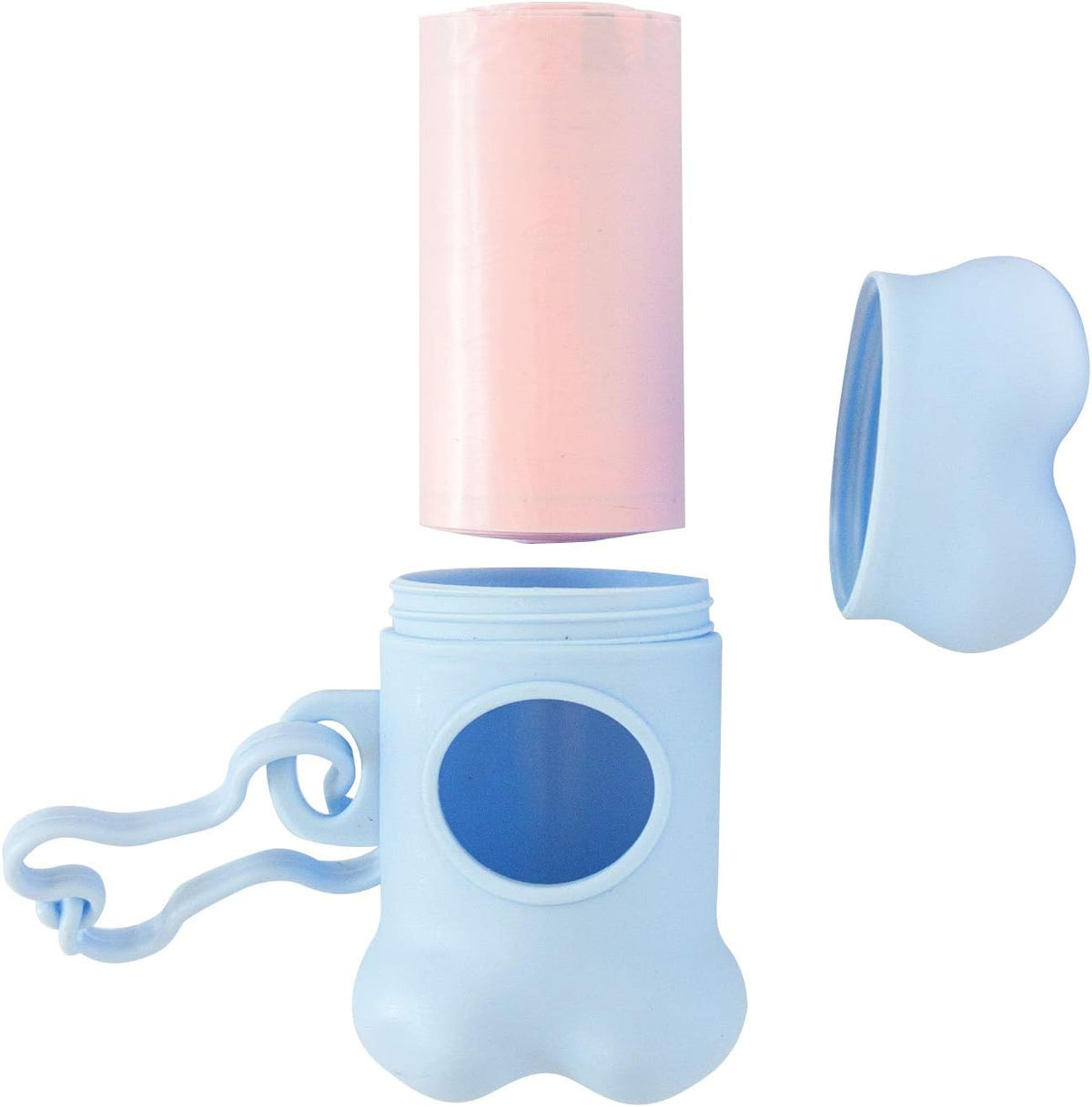 Downtown Pet Supply Dog Pet Waste Poop Bags with 2 Leash Clips and Dispensers (1000 Bags, Pastel Rainbow)