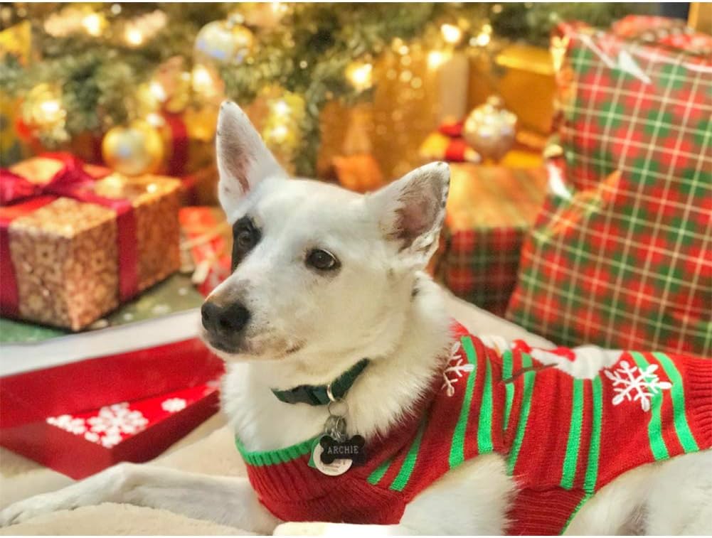 NACOCO Dog Snow Sweaters - Xmas, New Year & Christmas Sweaters for Small Dog and Cat (Snowman, XXS)
