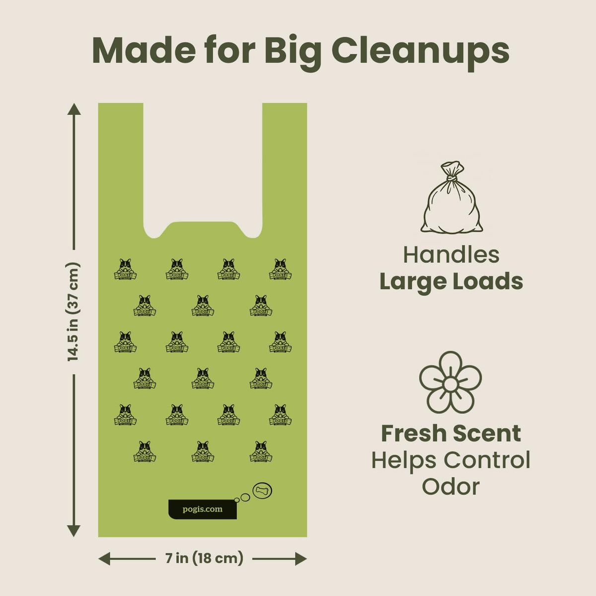 Pogi’s Dog Poop Bags with Handles – Extra-Thick, Leak-Proof, Large, Fresh Scent, 900-Count