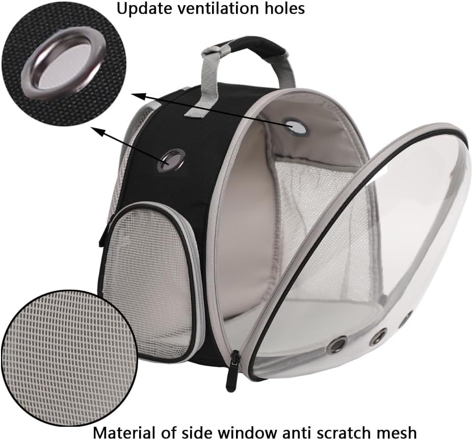 Bearded Dragon Carrier,Lizards Carrier, Small Animal Travel Carrier for Hedgehog Rat Parrot Bird Guinea Pig, Portable Guinea Pig Travel Carrier for 2(Grey)