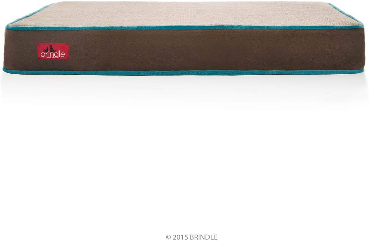 Brindle Waterproof Designer Memory Foam Pet Bed-Removable Machine Washable Cover-4 Inch Orthopedic Pet Bed-Joint Relief