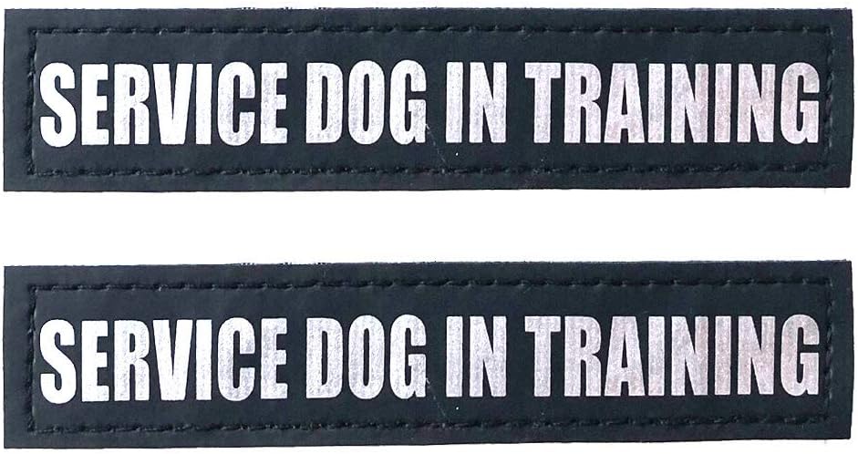 Albcorp Reflective Dog Patches with Hook Backing -Service Dog, Service Dog In Training, Do Not Pet, Emotional Support, Therapy Dog, Best Friend, In Training for Animal Vest Harnesses, Collars, Leashes