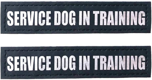 Albcorp Reflective Dog Patches with Hook Backing -Service Dog, Service Dog In Training, Do Not Pet, Emotional Support, Therapy Dog, Best Friend, In Training for Animal Vest Harnesses, Collars, Leashes