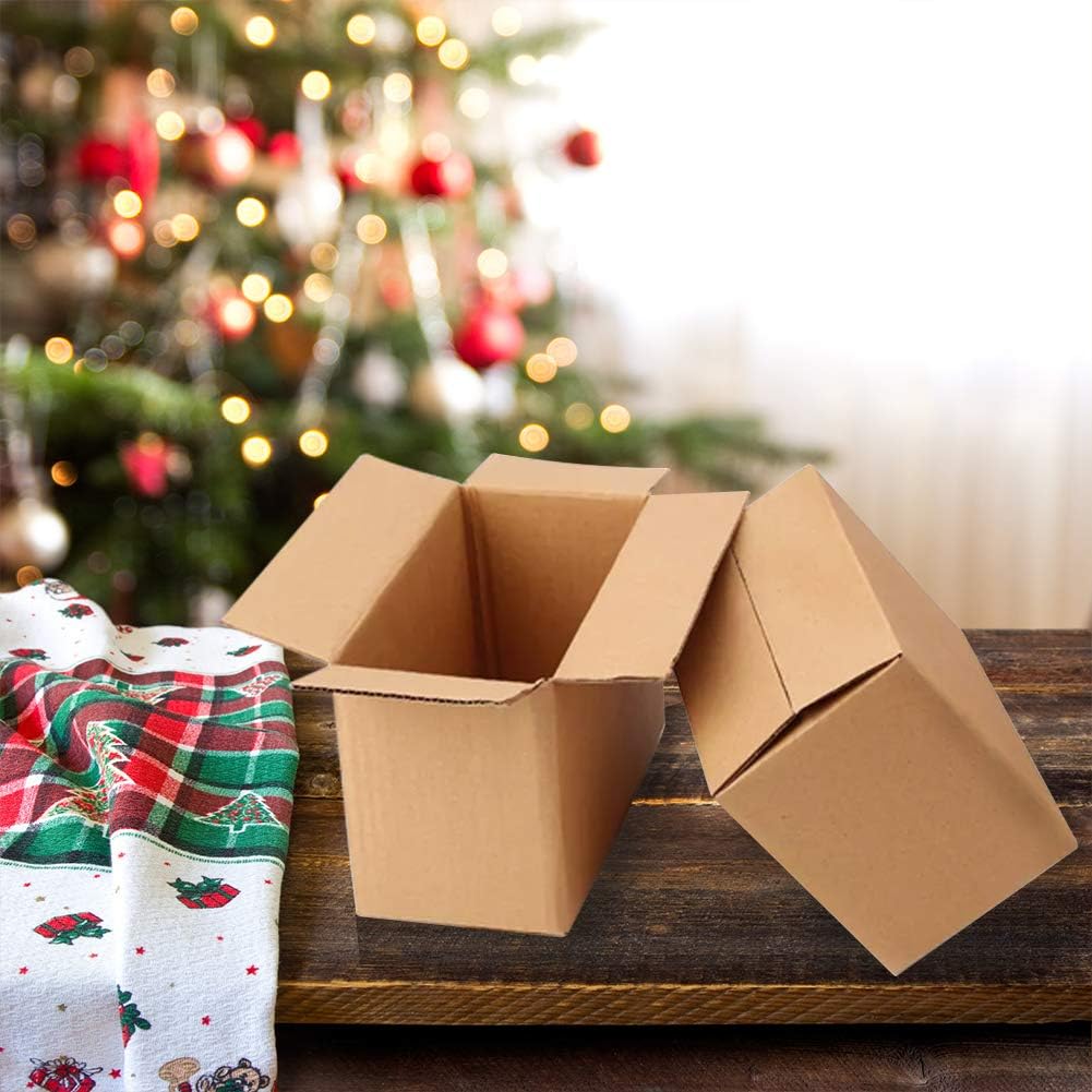 Shipping Cardboard Boxes Mailers 10x7x5 inches Small Packing Corrugated Packaging Moving Kraft Mailing Boxes Pack of 25