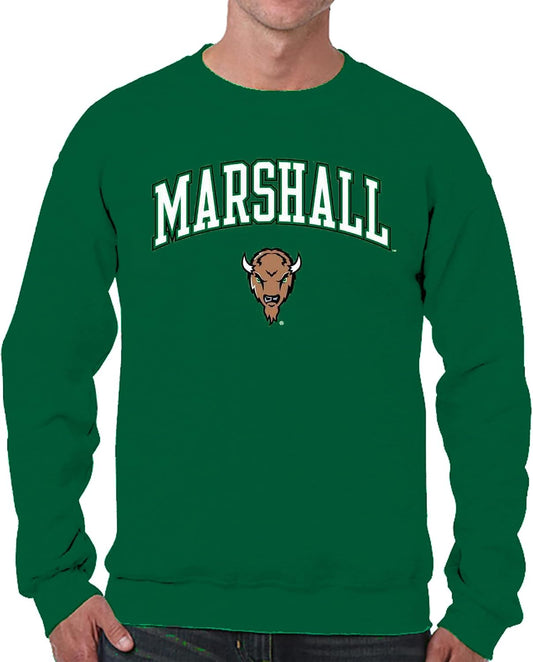 NCAA College Sweatshirt Fleece Crewneck Pullover for Men and Women | Officially licensed NCAA college gameday crewneck pullover - 9 oz fleece lined sweatshirt with arch and logo design