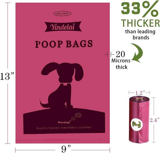 Dog Poop Bag 26 Rolls (390 Counts), Biodegradable Dog Waste Bags With 1 Free Dispenser, Eco-Friendly Leak Proof Pet Waste Disposal Refill Bags (Scented)
