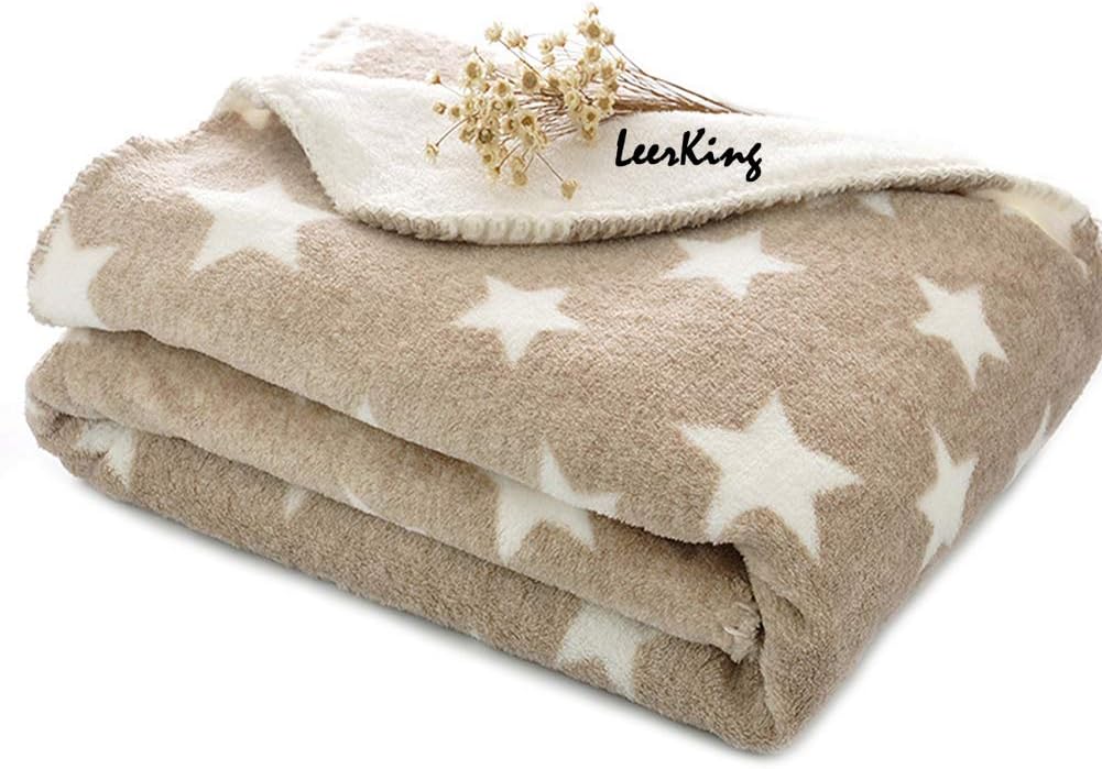 LeerKing Dog Puppy Blanket Double Layer Micro Fleece Plush Pet Cat Warm Bed Cover Cushion Mat 30 x 40 Inches/ 40 x 60 Inches,Two Sizes