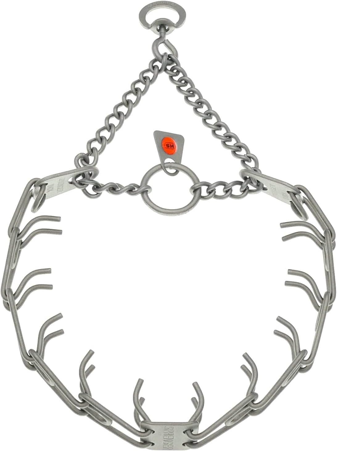 Herm Sprenger Matte Stainless Steel Scratch Resistant Dog Collar with Swivel D-Ring Training Collar for Small Dogs Made in Germany (16in x 2.25mm (Neck Size up to 13 in) | Matte)