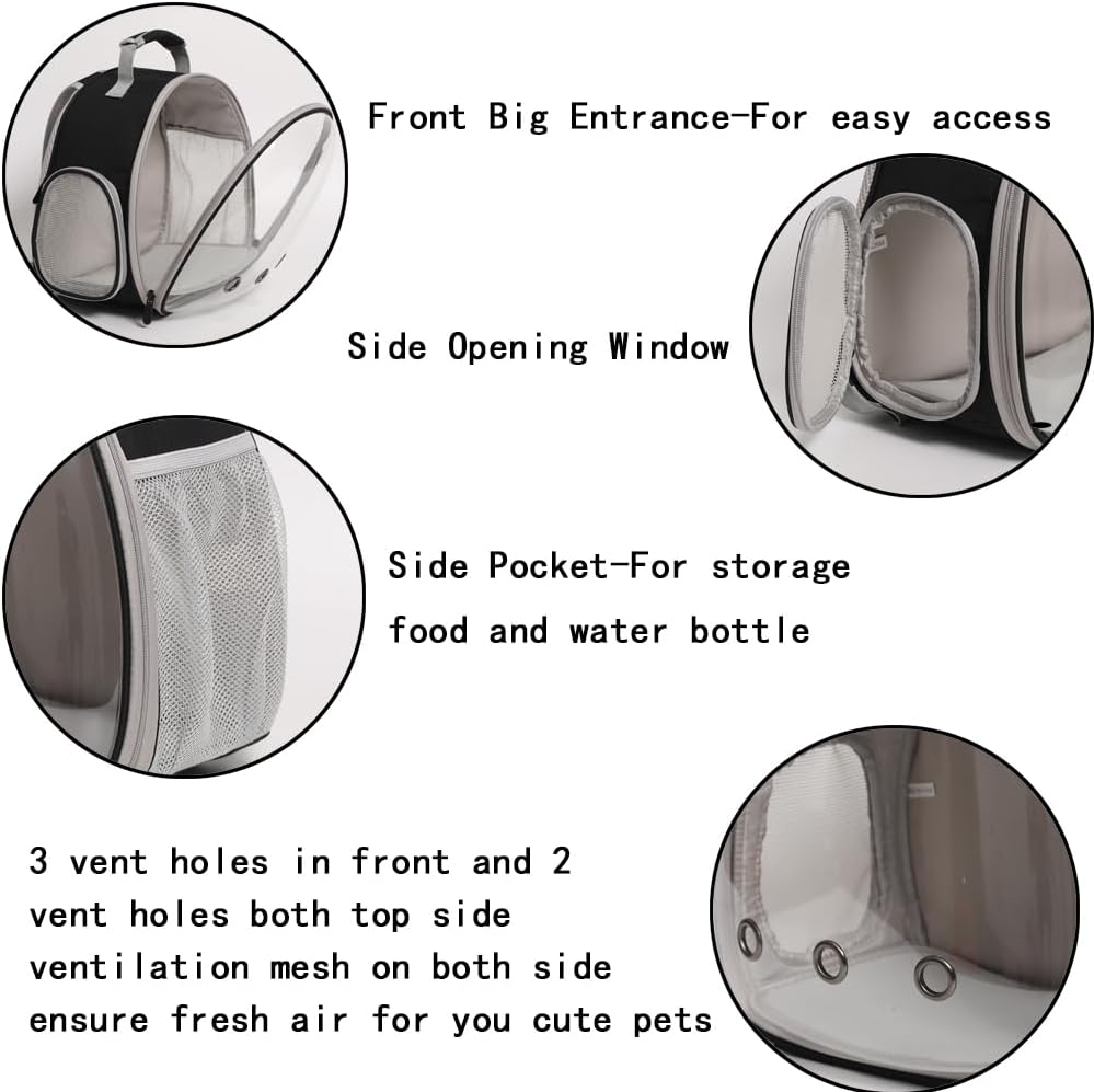 Bearded Dragon Carrier,Lizards Carrier, Small Animal Travel Carrier for Hedgehog Rat Parrot Bird Guinea Pig, Portable Guinea Pig Travel Carrier for 2(Grey)