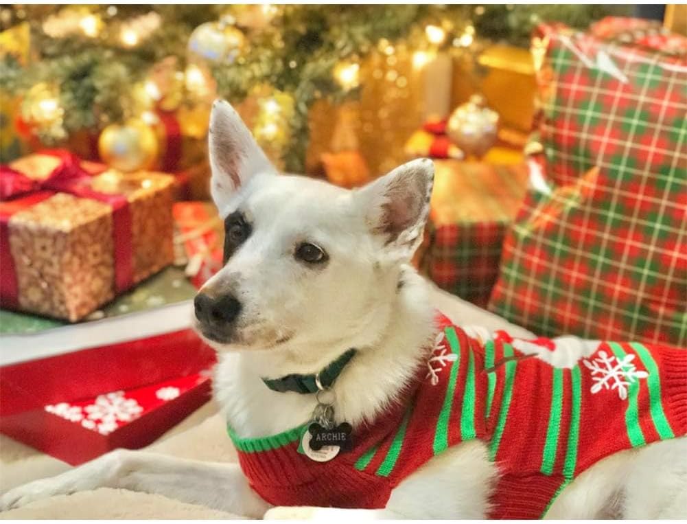 NACOCO Dog Snow Sweater - Snowman Holiday Pet Clothes for Small Dogs and Cats - Christmas Xmas New Year (Snowman, M)