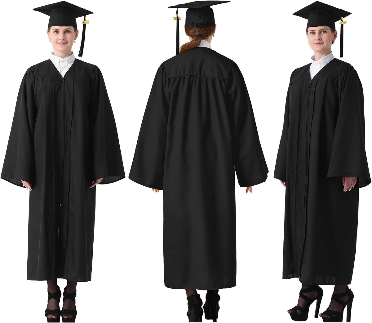 GraduatePro Matte Graduation Cap and Gown Class of 2026 Set Bulk with Tassel for High School & College 12 Colors