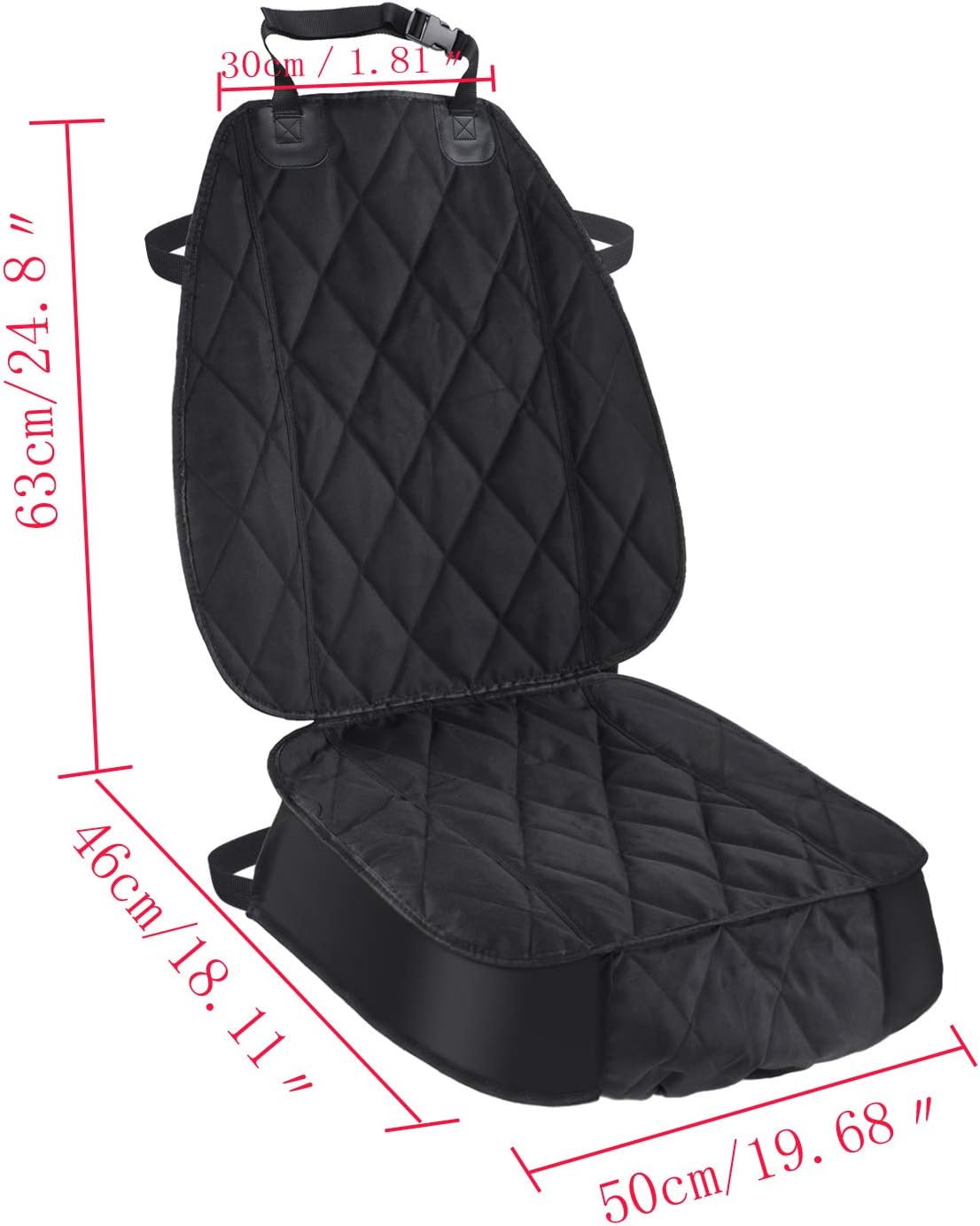 AsFrost Dog Seat Cover Cars Trucks SUVs, Thick 600D Waterproof Pet Car Seat Cover Dog, Heavy Duty & Wear-Resistant Durable Nonslip Backing with Side Flaps, Scratchproof Dog Front Seat Cover