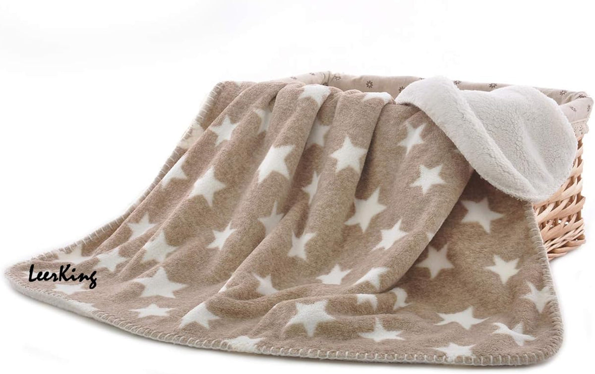 LeerKing Dog Puppy Blanket Double Layer Micro Fleece Plush Pet Cat Warm Bed Cover Cushion Mat 30 x 40 Inches/ 40 x 60 Inches,Two Sizes