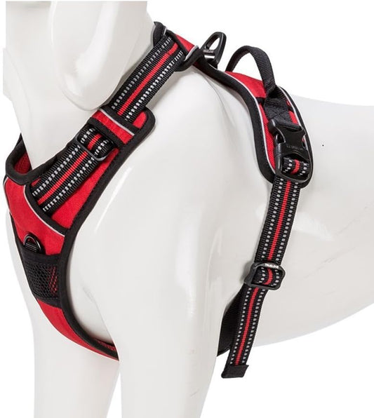 TRUE LOVE Adjustable No-Pull Dog Harness Reflective Pup Vest Harnesses Comfortable Control Brilliant Colors Truelove TLH5651(Red,XS)