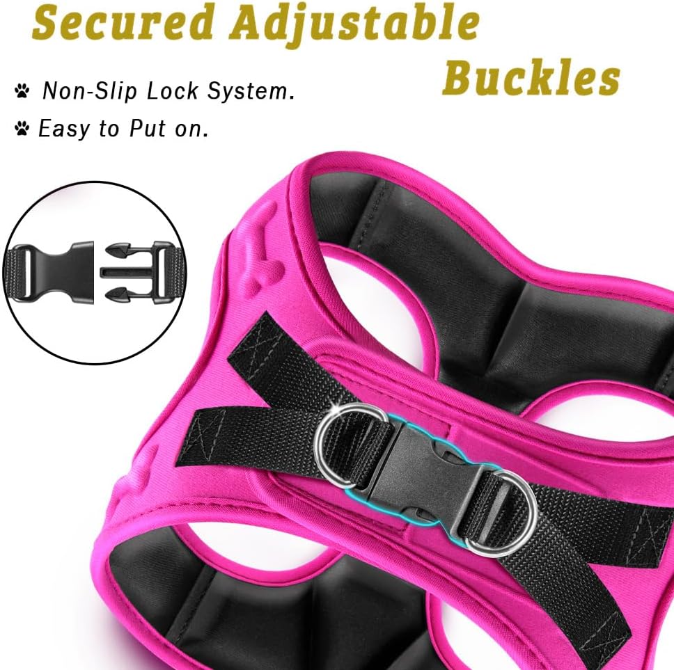 Comfort Fit Dog Harness Soft Padded No Pull Harness with Adjustable Buckles for Small Medium Large Dogs Step in Pet Vest with Easy Control Handle for Walking Jogging Running Training Dogs & Puppies