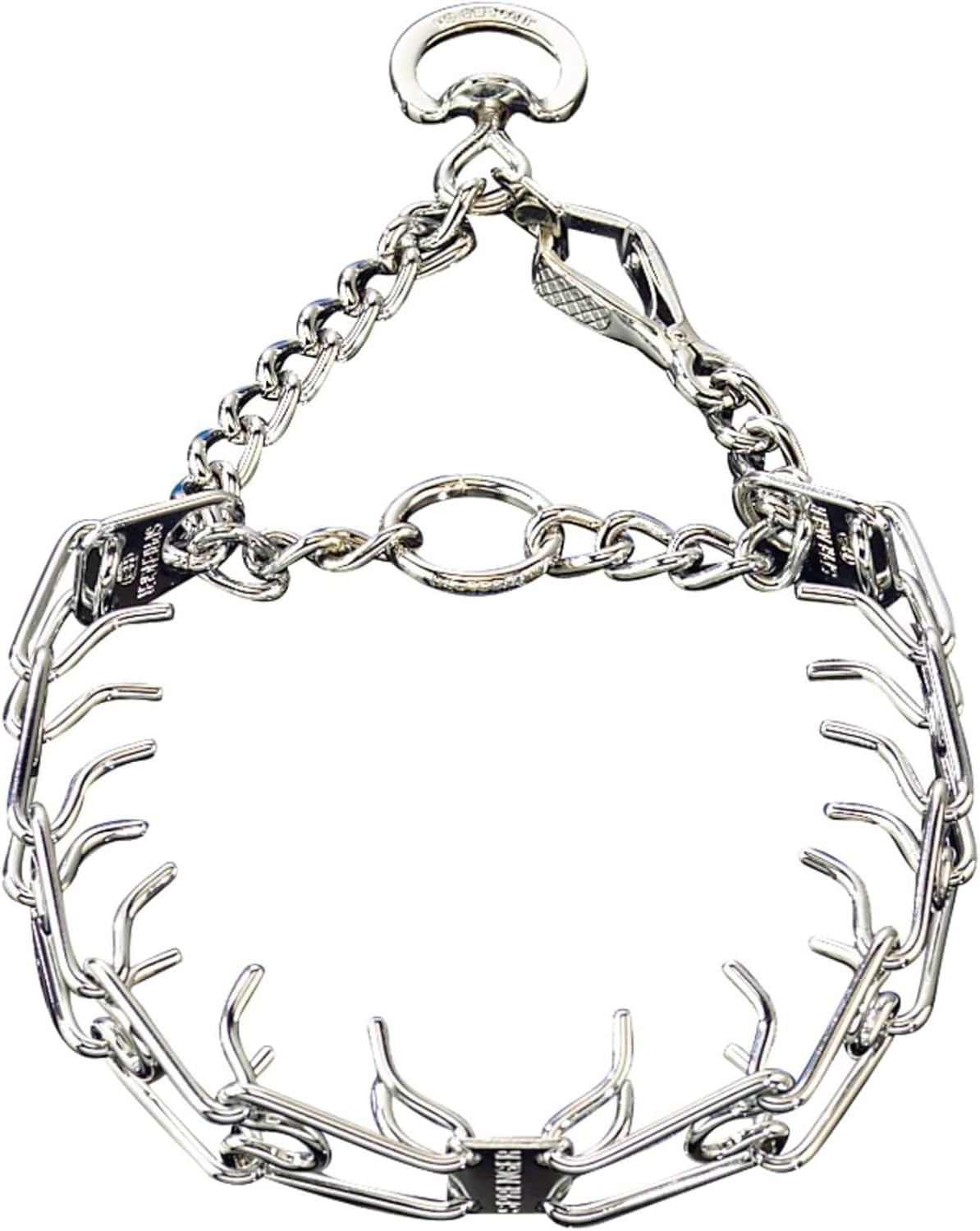 Herm Sprenger Chrome Plated Steel Training Prong Collar with Quick Release Snap for Dogs, 23in (58cm) x 3.2mm, (Neck Size UP to 19 inches)
