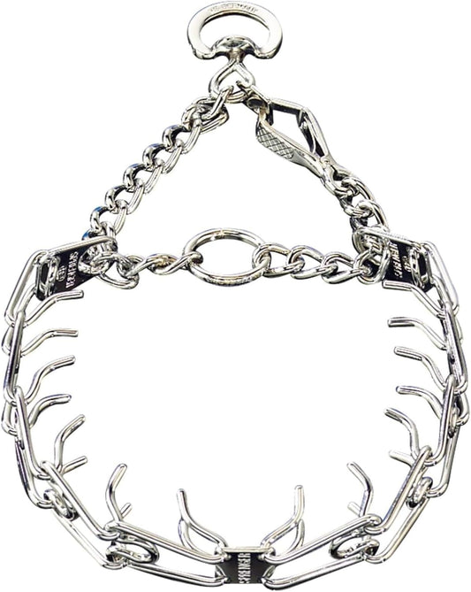 Herm Sprenger Chrome Plated Steel Training Prong Collar with Quick Release Snap for Dogs, 23in (58cm) x 3.2mm, (Neck Size UP to 19 inches)