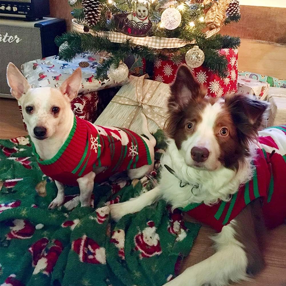 NACOCO Dog Snow Sweaters - Xmas, New Year & Christmas Sweaters for Small Dog and Cat (Snowman, XXS)