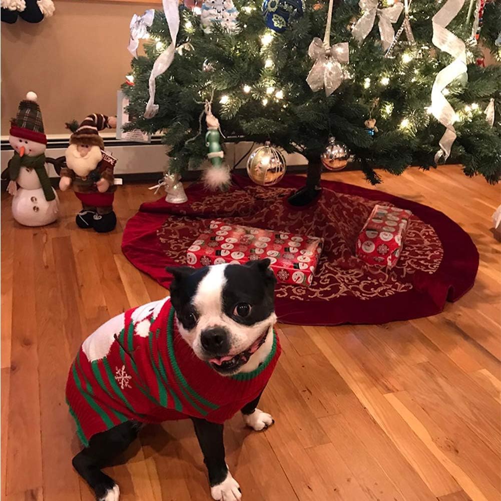 NACOCO Dog Snow Sweaters - Xmas, New Year & Christmas Sweaters for Small Dog and Cat (Snowman, XXS)