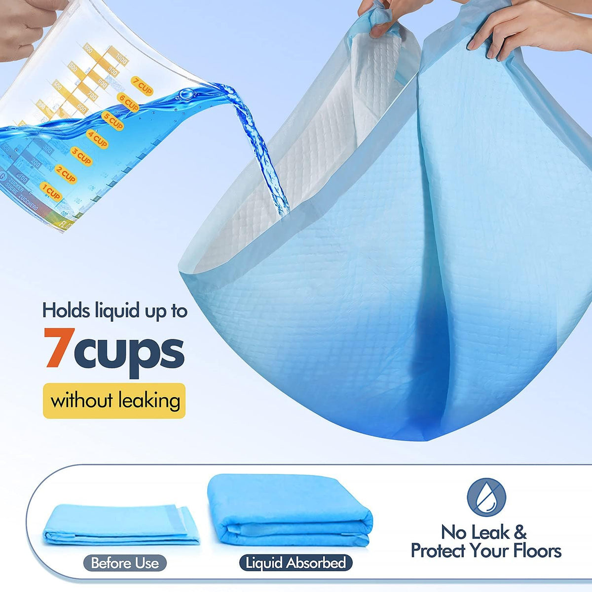 Gimars XXXXL 36"x36" Thicken Heavy Absorbency Dog Pad Extra Large- Jumbo Disposable Polymer Quick Dry No Leaking Pee Pads for Dogs, Cats, Rabbits Pets 30 Counts