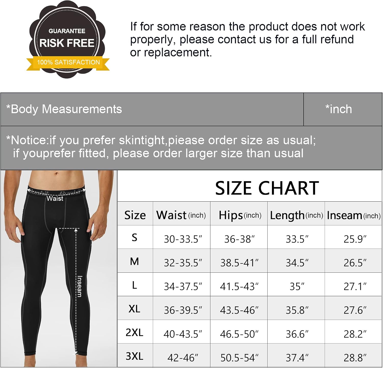 Runhit Compression Pants Men Running Tights Leggings Athletic Workout Gym Pants
