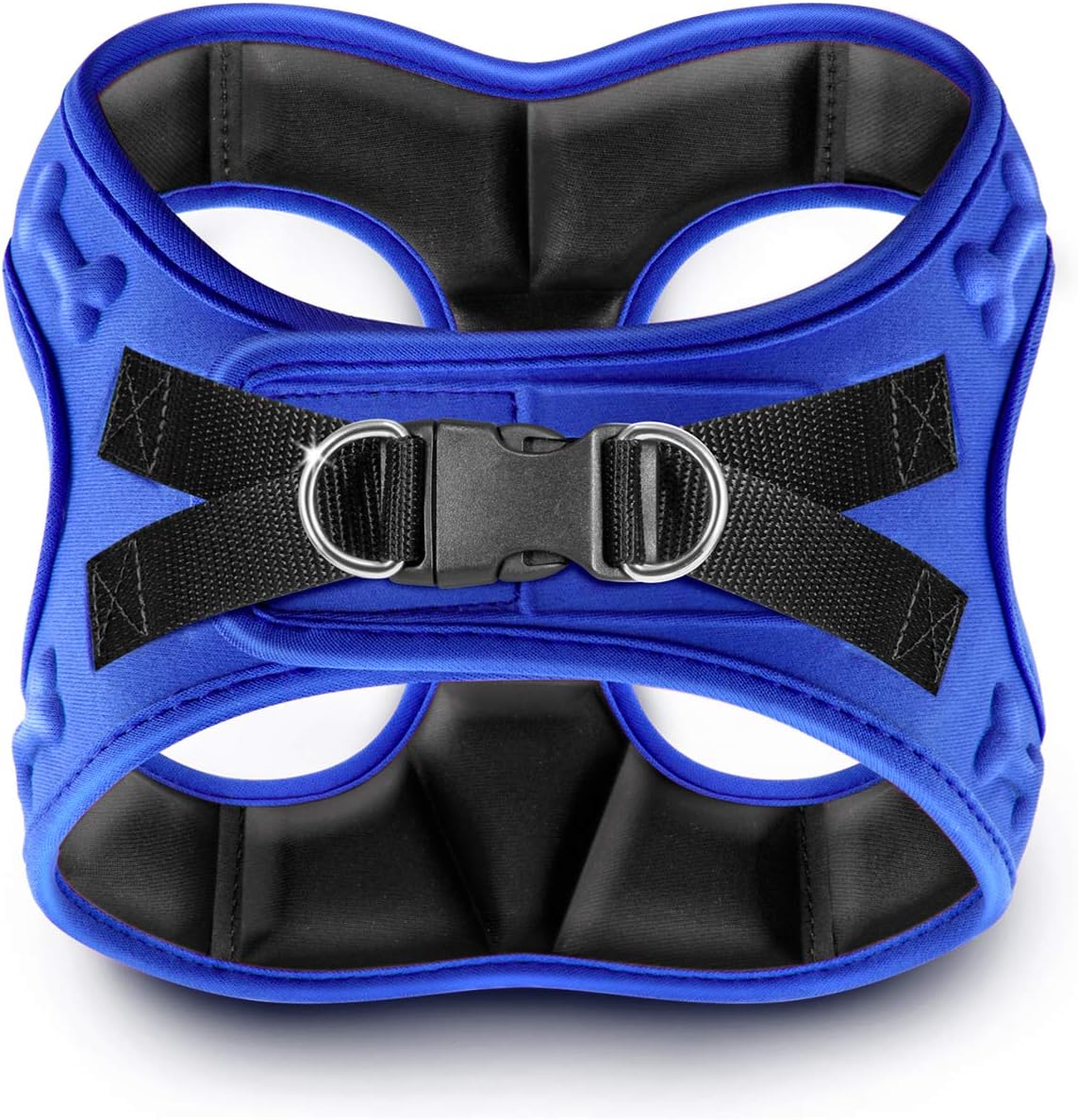 Metric USA Comfort fit Dog Harness Easy to Put-on Comfortable Adjustable Step in Soft Padded Dog Vest Harnesses for Small and Medium Dogs Under 30 lbs, Blue, M, Chest 18-20"