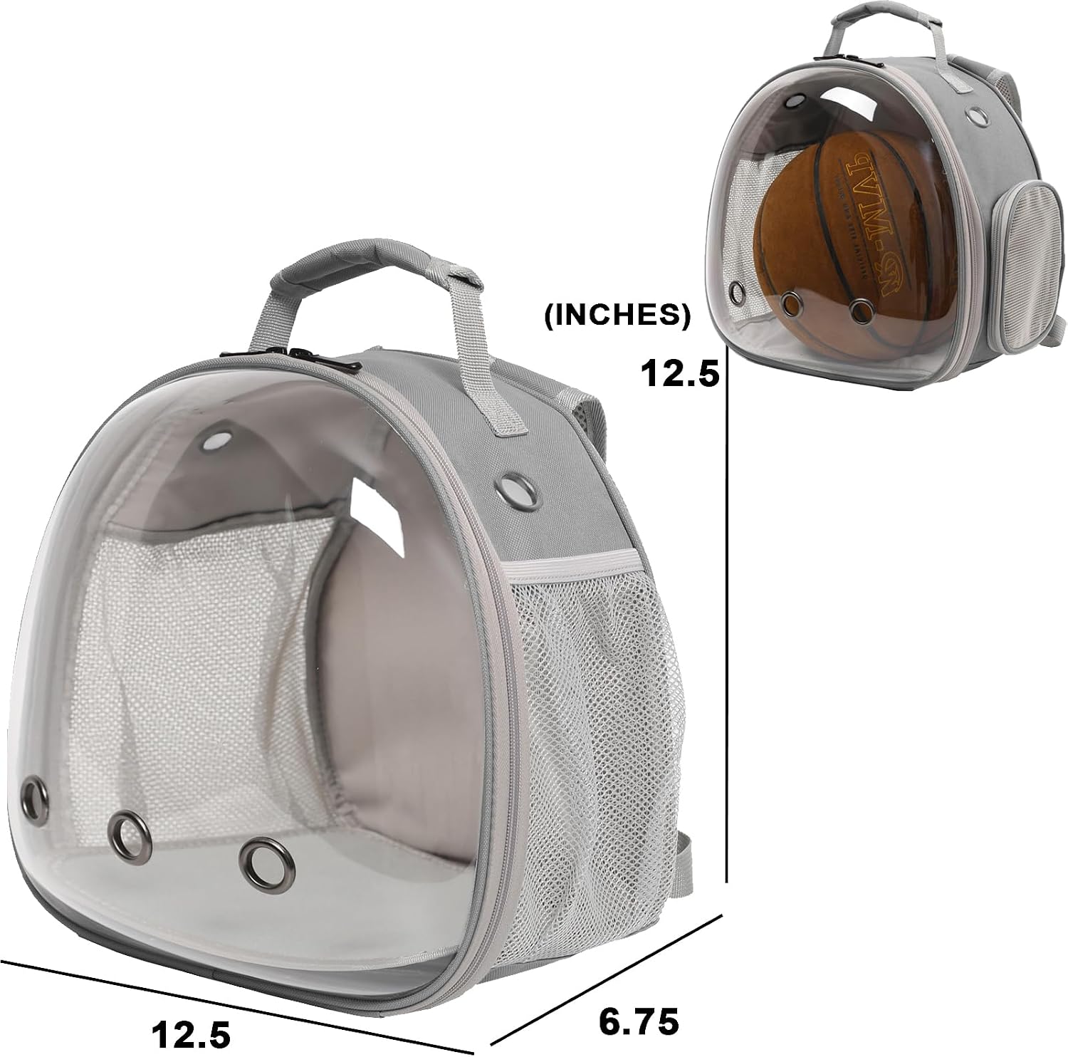 Bearded Dragon Carrier,Lizards Carrier, Small Animal Travel Carrier for Hedgehog Rat Parrot Bird Guinea Pig, Portable Guinea Pig Travel Carrier for 2(Grey)