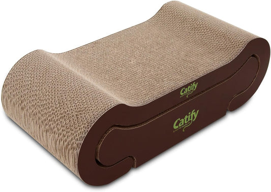 Best Pet Supplies Catify Cat Scratcher, Fun Interactive Scratchers, Posts, Poles, Claw Safe, Furniture Saver Indoor Play Support Natural Cat Behaviors Heavy Duty - Lounger I