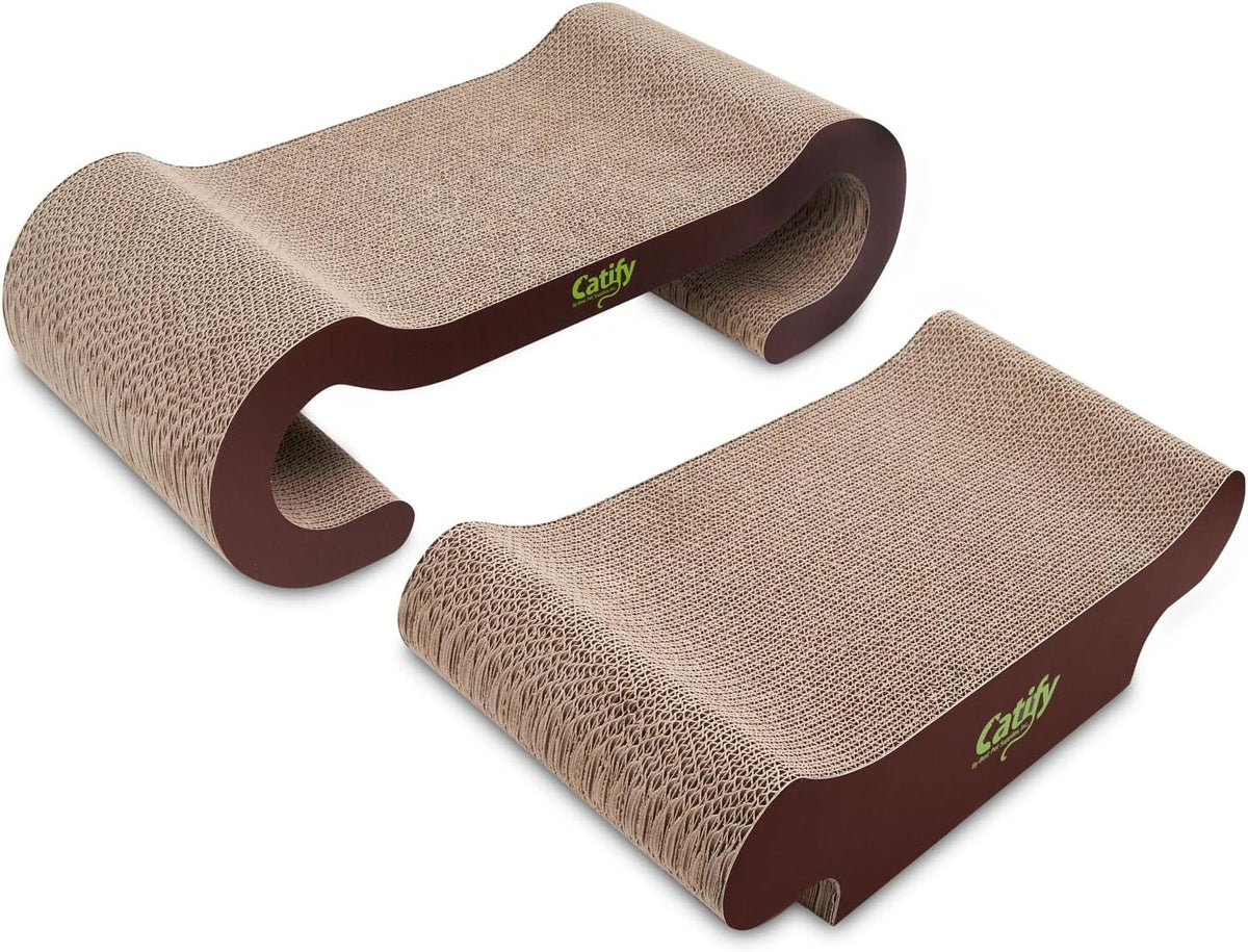 Best Pet Supplies Catify Cat Scratcher, Fun Interactive Scratchers, Posts, Poles, Claw Safe, Furniture Saver Indoor Play Support Natural Cat Behaviors Heavy Duty - Lounger I