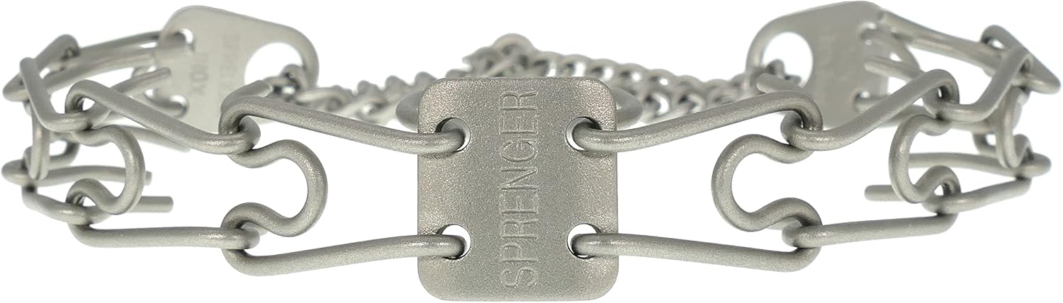 Herm Sprenger Matte Stainless Steel Scratch Resistant Dog Collar with Swivel D-Ring Training Collar for Small Dogs Made in Germany (16in x 2.25mm (Neck Size up to 13 in) | Matte)