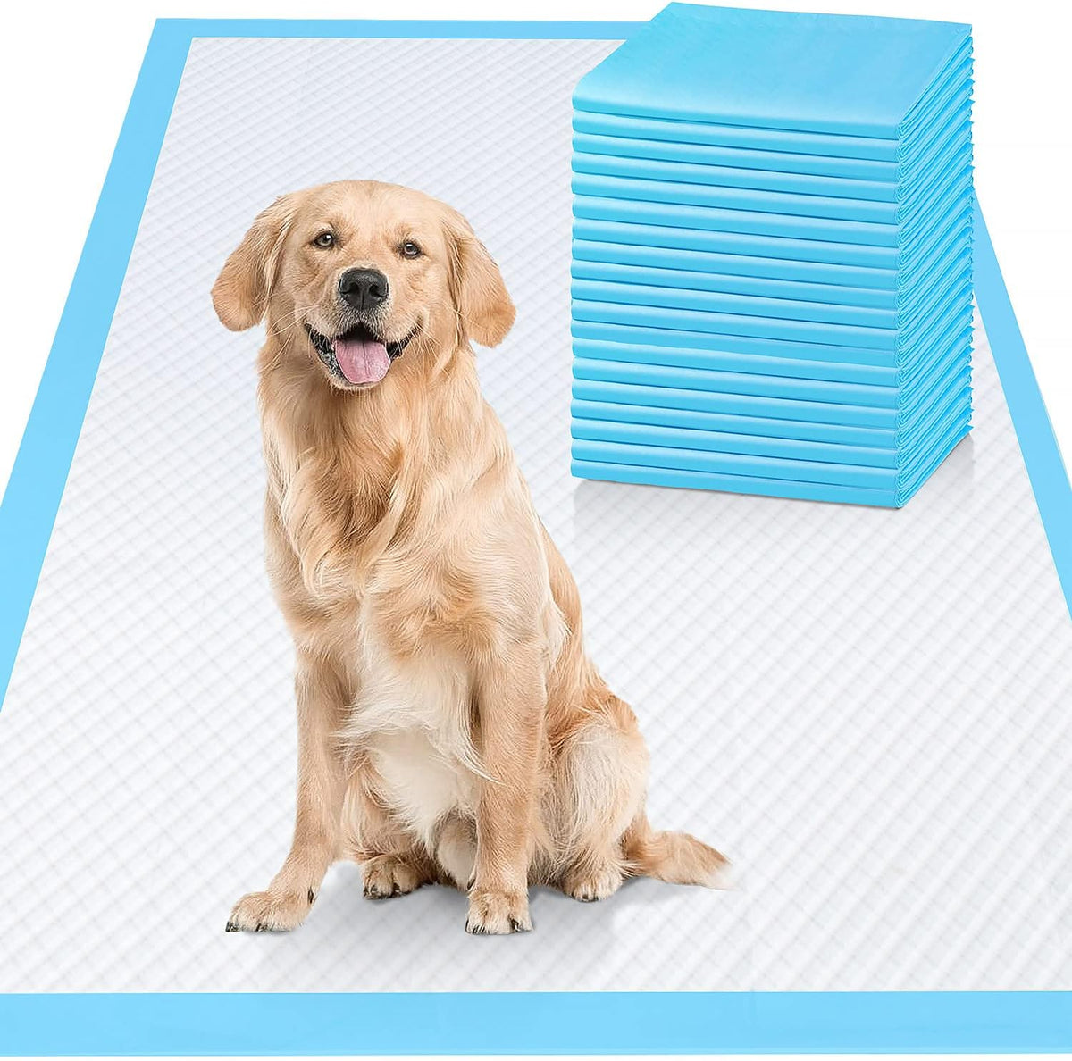 Gimars XXXXL 36"x36" Thicken Heavy Absorbency Dog Pad Extra Large- Jumbo Disposable Polymer Quick Dry No Leaking Pee Pads for Dogs, Cats, Rabbits Pets 30 Counts