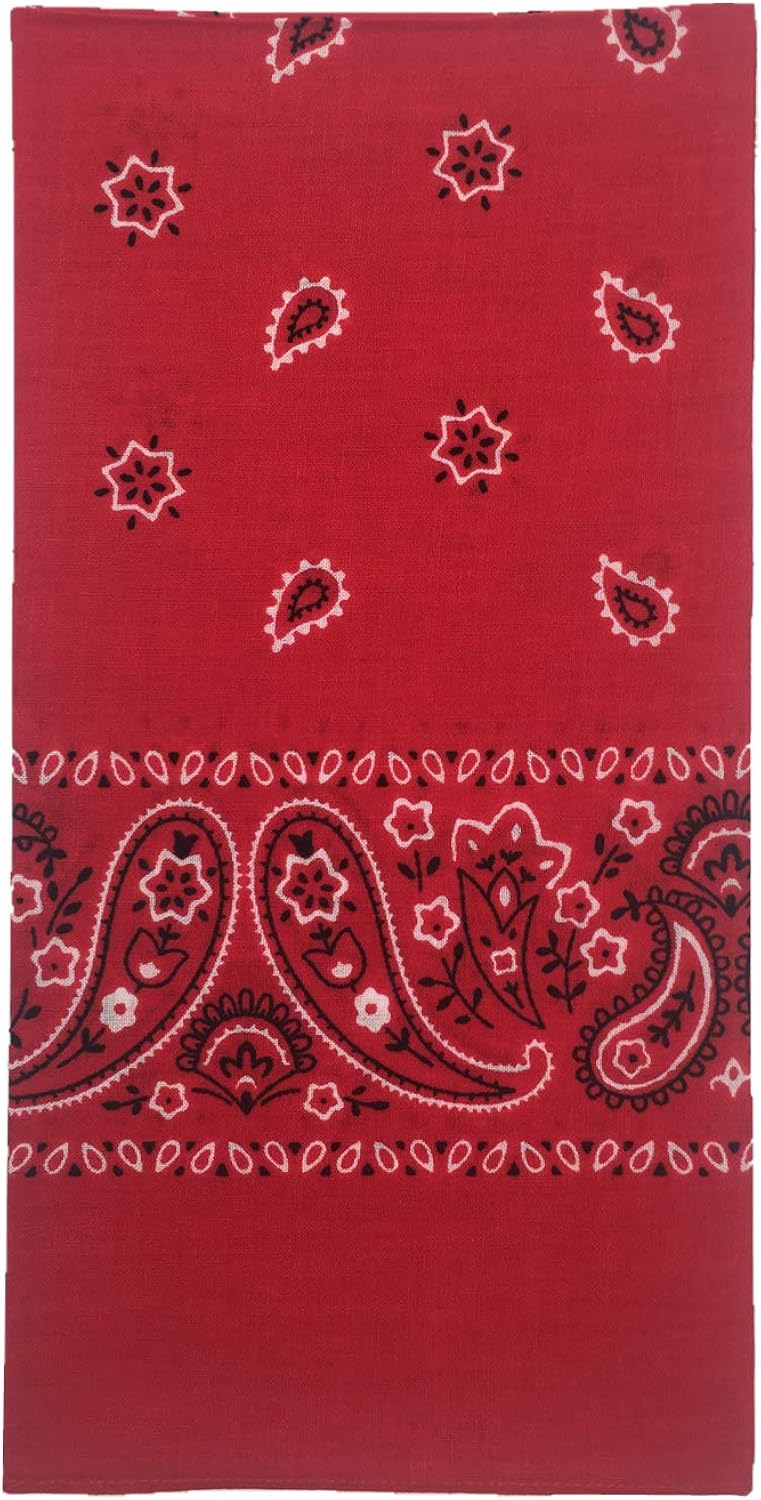 Vamqor 100% Cotton 10 Pack Fine Bandanas