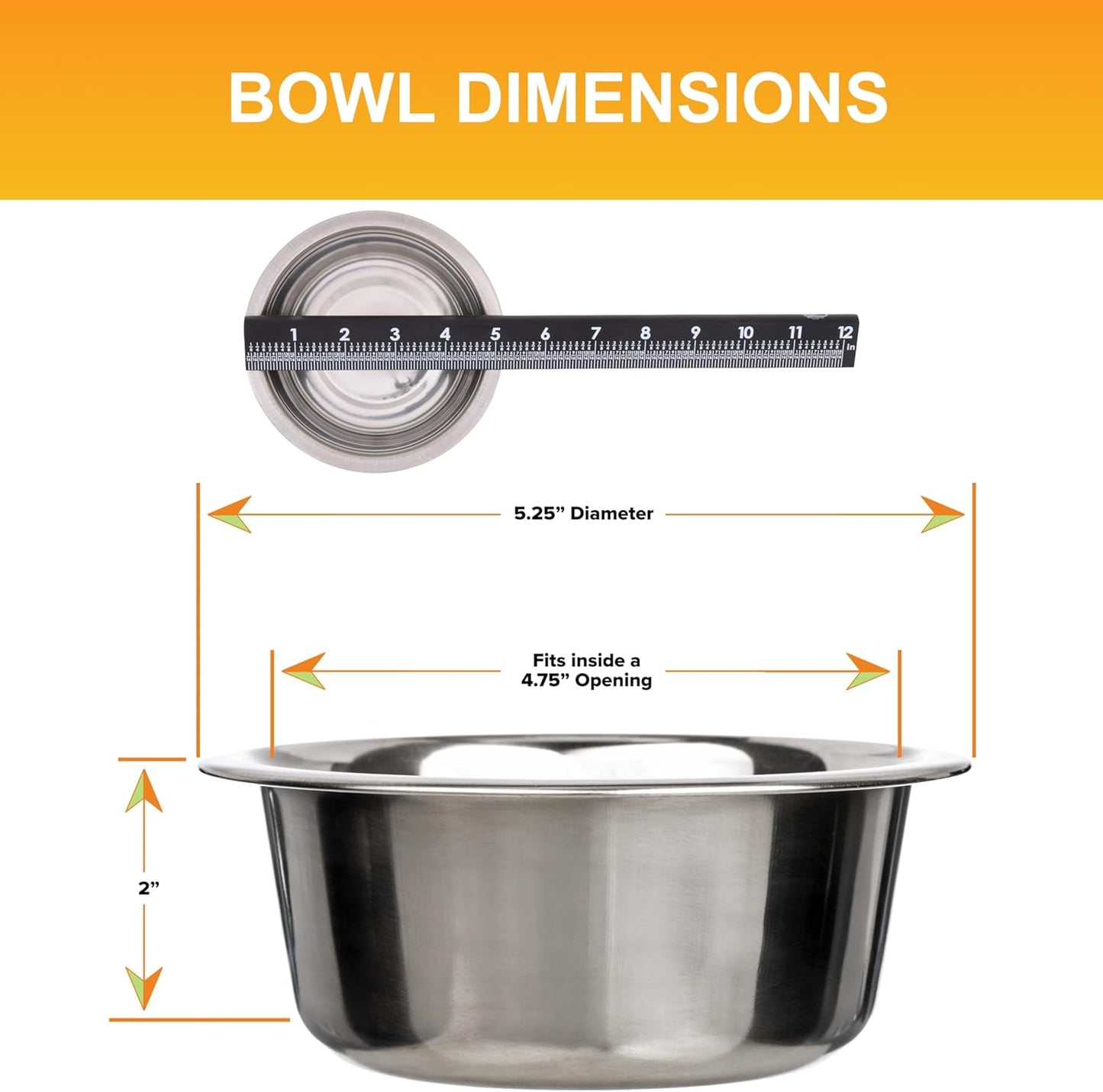 Neater Pet Brands 2.2 Cup (18 oz.) Stainless Steel Dog Bowls, 1 Single Neater Feeder Replacement Bowl (Small Deluxe Model), Dog Food Bowl or Water Bowls, Dishwasher Safe Metal Dish for Cats/Small Dogs