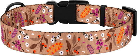 CollarDirect Floral Dog Collar Nylon Pattern Flower Print Adjustable Pet Collars for Dogs Small Medium Large Puppy